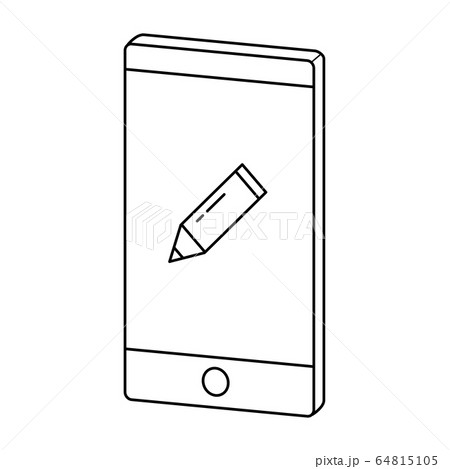 スマートフォンのアイコン 鉛筆 スマートフォンのアイコン 鉛筆 64815105