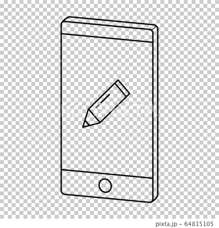スマートフォンのアイコン 鉛筆 スマートフォンのアイコン 鉛筆 64815105