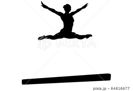 Sport silhouette gymnastics 17 - Stock Illustration [64816678] - PIXTA