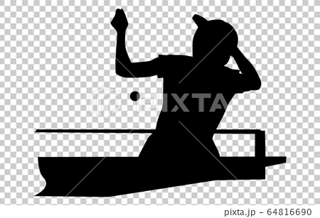 Sport Silhouette Table Tennis 3 Stock Illustration