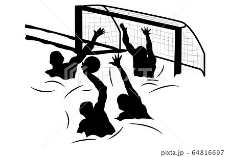 スポーツシルエット水球5のイラスト素材