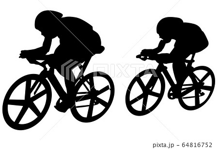 スポーツシルエット自転車2のイラスト素材