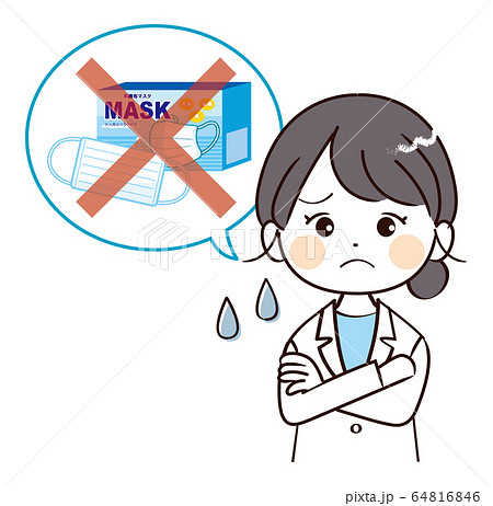 女性、医者、マスク、不足 64816846