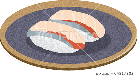 寿司 ブリ はまち のイメージイラスト 2貫 のイラスト素材