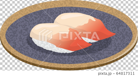 寿司。ホッキ貝のイメージイラスト（2貫） 64817311