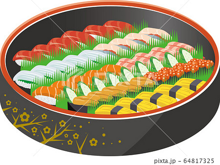 寿司オードブル 大 のイメージイラストのイラスト素材