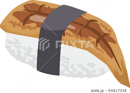 寿司 アナゴ 鰻 のイメージイラストのイラスト素材