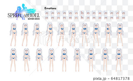 Sprite full length character for game visual 64817378