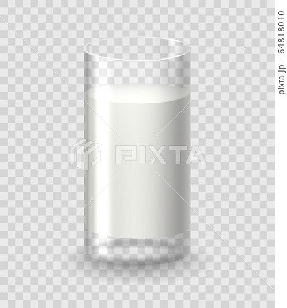 Nutrient milk cup on transparent Nutrient milk cup on transparent 64818010