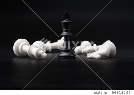 chess isolated on black 64818532