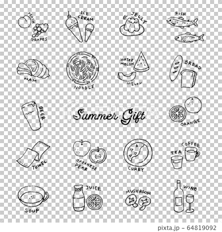 夏ギフト 線画セット 夏ギフト 線画セット 64819092