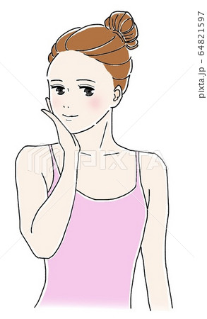 スキンケアする女性 64821597