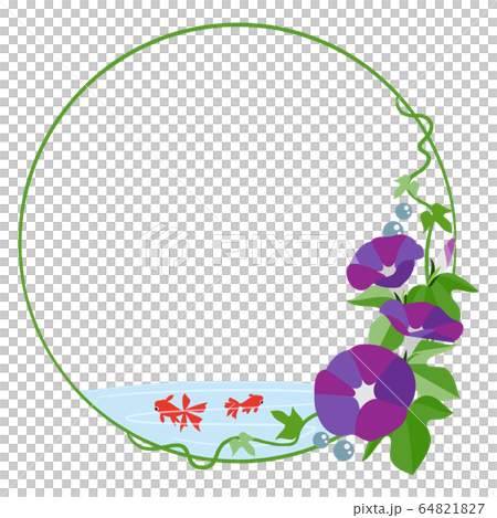 Morning glory illustration frame 64821827