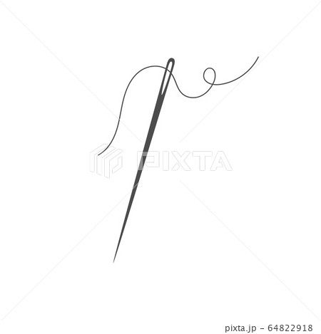 Needle and thread silhouette icon vector graphic Needle and thread silhouette icon vector graphic 64822918