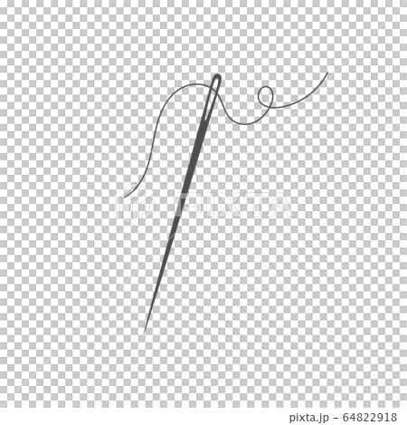 Needle and thread silhouette icon vector graphic 64822918