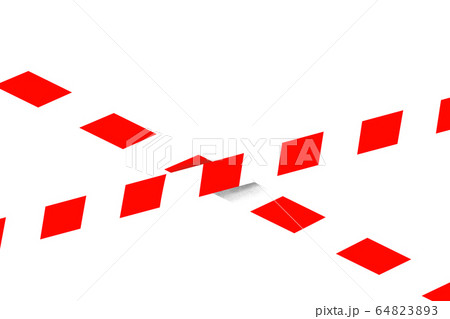 red tape labeled Quarantine isolated on white Monitoring compliance with the conditions of the red tape labeled Quarantine isolated on white Monitoring compliance with the conditions of the 64823893