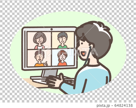 Remote meeting, online off meeting, etc. 64824138