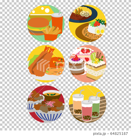 様々な料理 イラストのイラスト素材