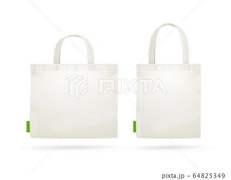 Realistic Detailed 3d Tote Bag Set. Vector 64825349