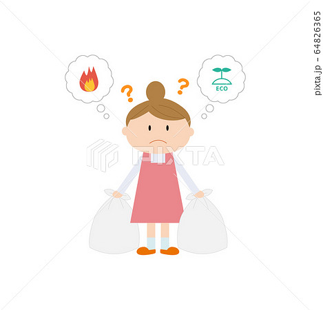 ゴミ出し女性2 64826365