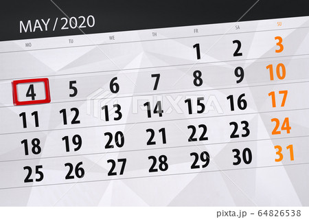 Calendar planner for the month may 2020, deadline 64826538