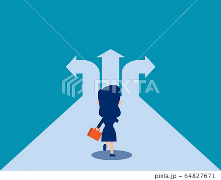 Crossroad and decision to choice way direction 64827671