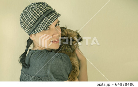 Girl with a Brussels Griffon Girl with a Brussels Griffon 64828486