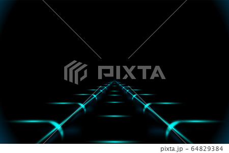 Glowing road into virtual reality or cyberspace 64829384