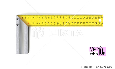 Construction carpentry triangle or steel square 64829385