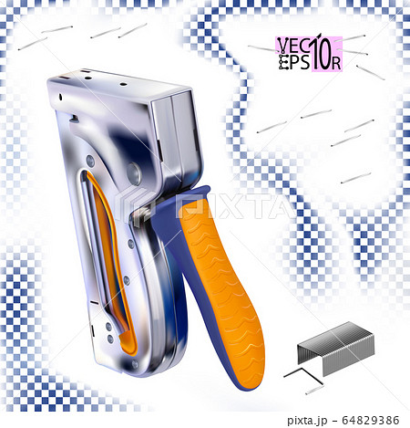 Metal stapler for construction work and staples 64829386