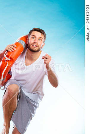 lifeguard running with equipment lifeguard running with equipment 64831451