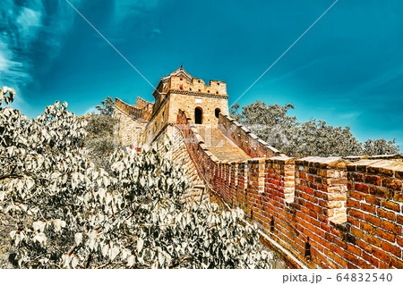 Close-Up Great Wall of China, section "Mitianyu". Close-Up Great Wall of China, section "Mitianyu". 64832540