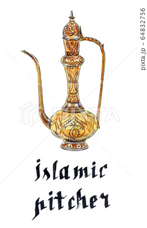 Islamic floral teapot pitcher 64832756