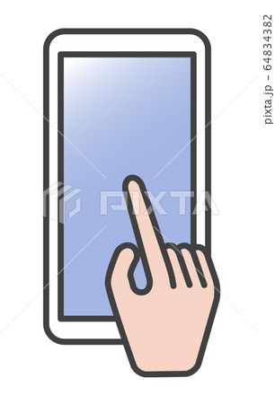 電子サイン　スマートフォン 64834382