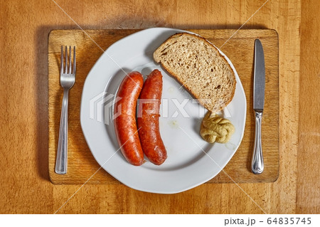 Simple sausages dinner 64835745