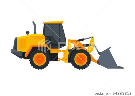 Bulldozer Construction Machinery, Heavy Special Transport, Service Vehicle, Side View Flat Vector Illustration Bulldozer Construction Machinery, Heavy Special Transport, Service Vehicle, Side View Flat Vector Illustration 64835813