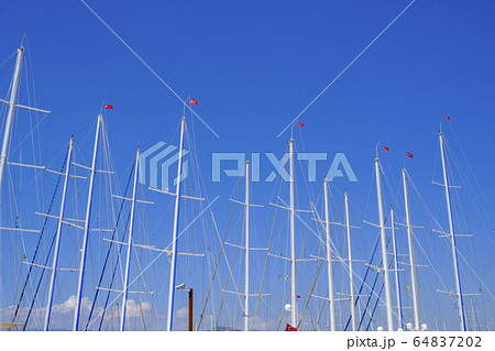 Sailboat in Mediterranean Sea Coat. Turkey Fethiye 64837202