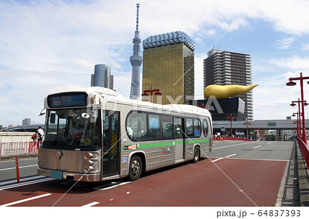 都営バスS-1系統「夢の下町バス」専用車両の写真素材 [64837393] - PIXTA