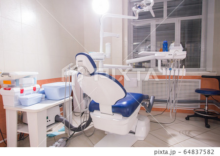 Dentist tools and equipment, utensils for health care and teeth care. 64837582