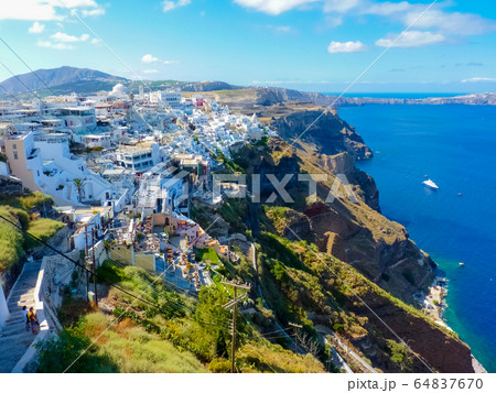 Amazing Santorini island summer view, Cyclades, 64837670