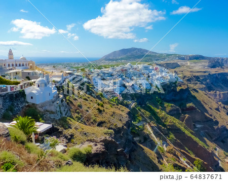 Amazing Santorini island summer view, Cyclades, 64837671