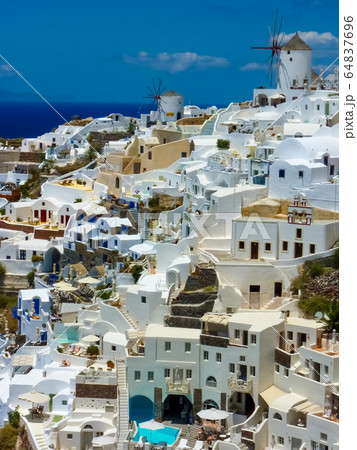 Amazing Santorini island summer view, Cyclades, 64837696
