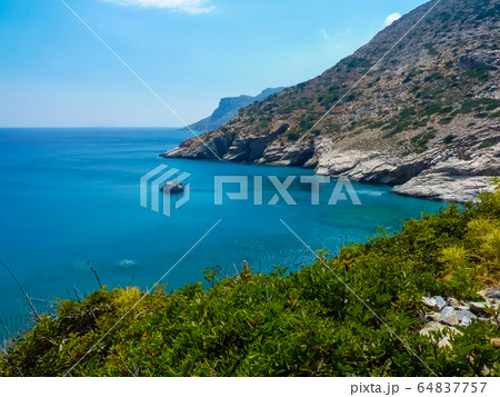 Amorgos island landscape, Cyclades, Greece Amorgos island landscape, Cyclades, Greece 64837757