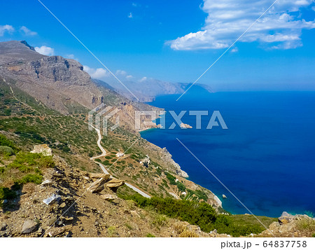 Amorgos island landscape, Cyclades, Greece Amorgos island landscape, Cyclades, Greece 64837758