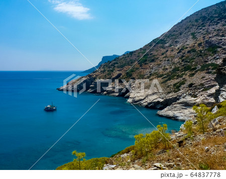 Amorgos island landscape, Cyclades, Greece Amorgos island landscape, Cyclades, Greece 64837778