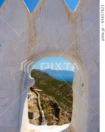 Hozoviotissa Monastery in Amorgos island, Hozoviotissa Monastery in Amorgos island, 64837823