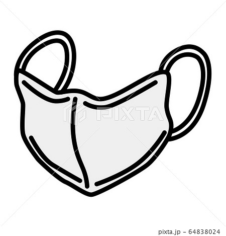 マスク　感染防止　予防　イラスト　アイコン 64838024