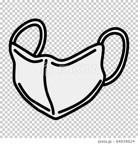 マスク　感染防止　予防　イラスト　アイコン 64838024