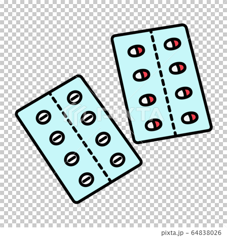 錠剤　カプセル　イラスト　アイコン 64838026