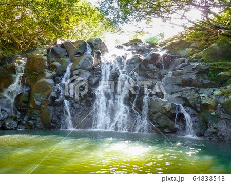 Vacoas waterfall, vallee des couleurs, Mauritius 64838543